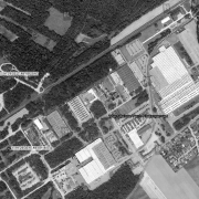 © Land NÖ Overview 1:5,000 with GPS data; 1: Memorial site 2: Tank test track 3: Storage area