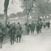 © USHMMAmerican‐Israeli Cooperative Enterprise Liberated prisoners leave the camp