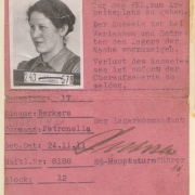 © JZÖ-Ga Berkers Katharina Lagerausweis Ravensbrück