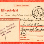 © JZÖ-Ga Postkarte 1944, KZ St. Lambrecht