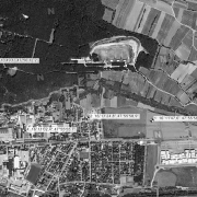 © Land NÖ Überblick 1:10.000 mit GPS-Daten; 1: ehem. Lagergelände 2: Friedhof 3: Werk am Lindenberg 4: Talwerk